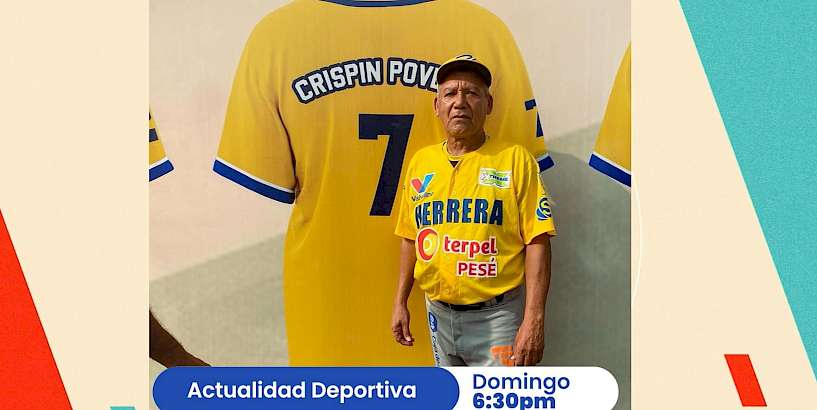 Crispín Poveda miembro de la selección del béisbol panameño, en “Actualidad Deportiva”